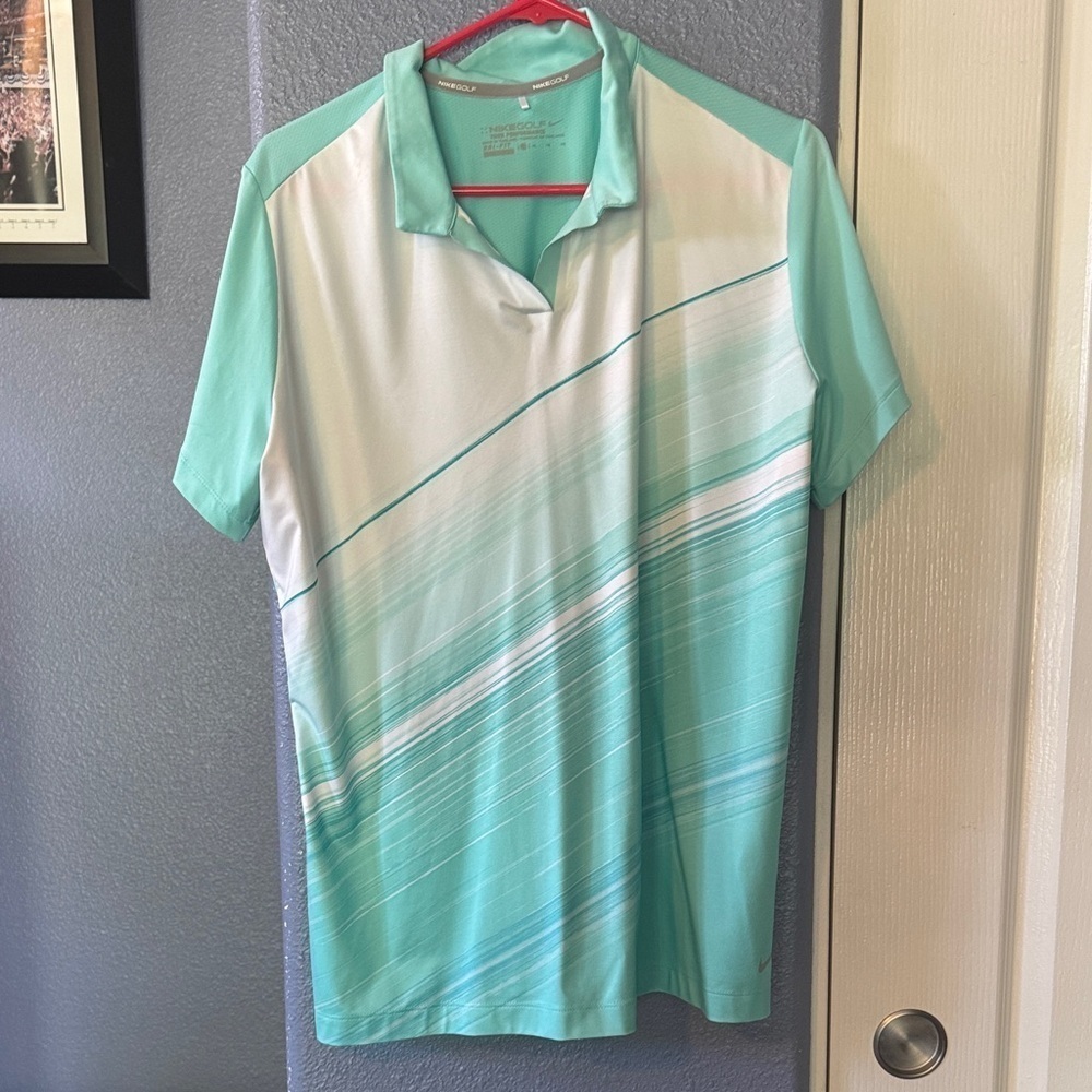 Nike Mint and White Women's Polo Shirt